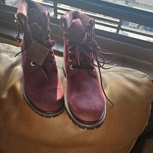 Timberland 6" Suede A1KC1 Boots (NEW) Burgundy Color